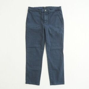 J.Crew Womens Vintage Straight Cargo Pants Navy Blue Size 30 Cotton Stretch